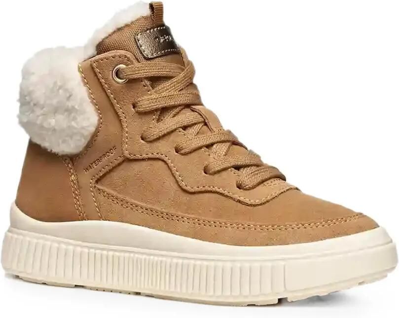 Geox Kids Laquinny waterdichte sneakers van imitatiebont Beige