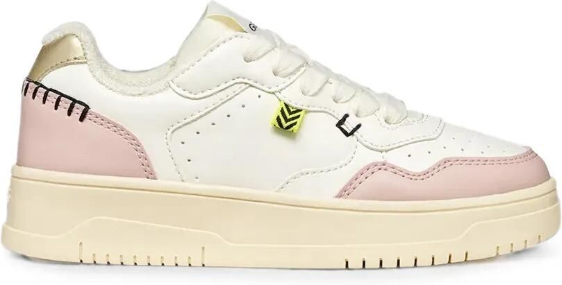 Geox Kids Lestrella low-top sneakers met contrasterend vlak Wit