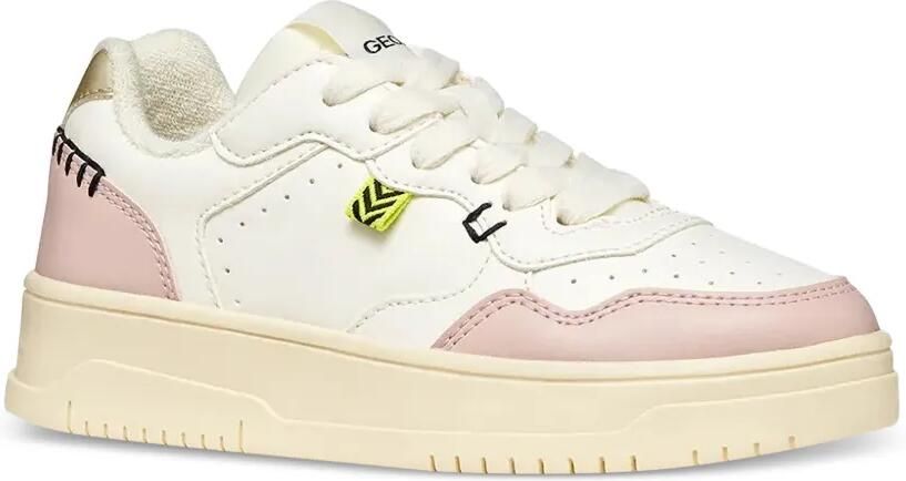 Geox Kids Lestrella low-top sneakers met contrasterend vlak Wit - Foto 4