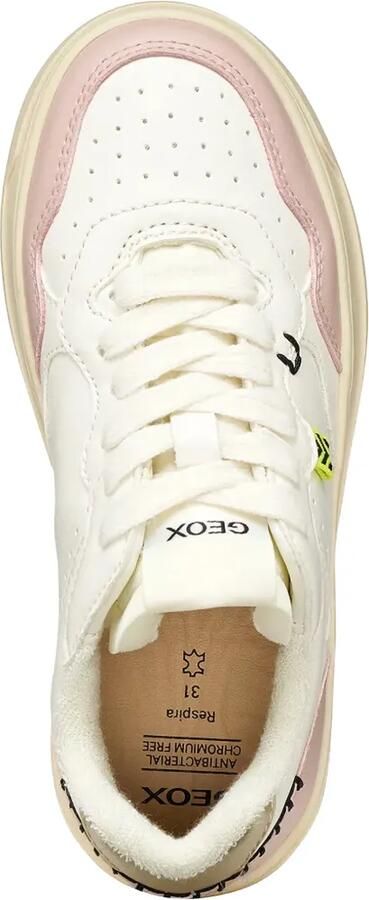 Geox Kids Lestrella low-top sneakers met contrasterend vlak Wit - Foto 5