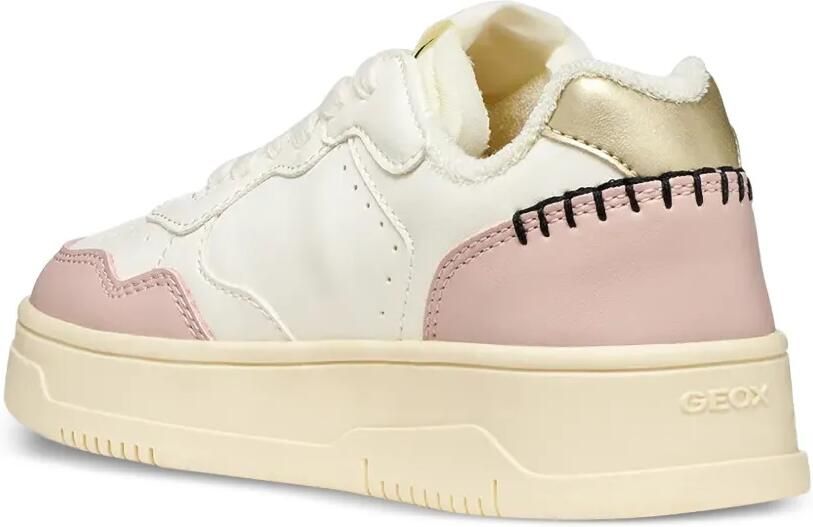 Geox Kids Lestrella low-top sneakers met contrasterend vlak Wit - Foto 3