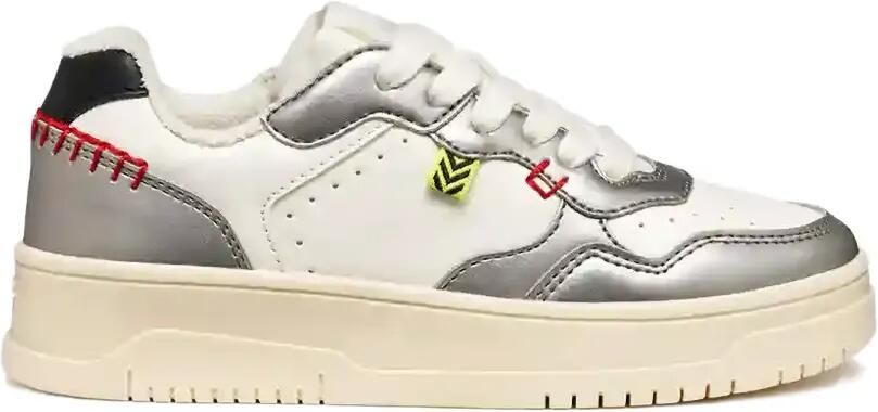 Geox Kids Lestrella sneakers met contrasterende stiksels en vlakken Wit - Foto 5