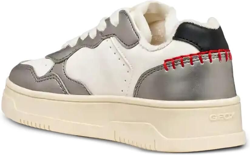 Geox Kids Lestrella sneakers met contrasterende stiksels en vlakken Wit - Foto 3