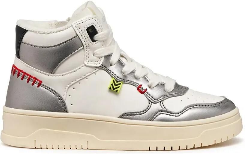 Geox Kids Lestrella sneakers met vlakken Wit - Foto 4