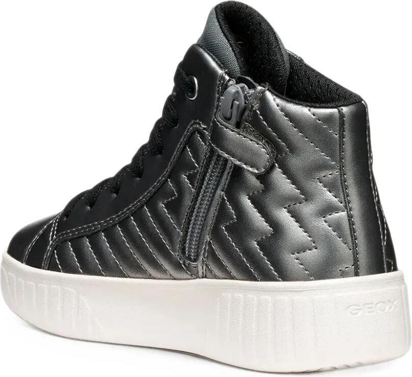 Geox Kids lightning bolt-patch quilted sneakers Zilver - Foto 3