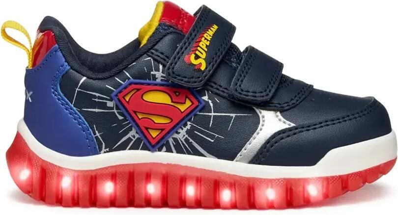 Geox Kids Lightyloo sneakers met logoband Blauw