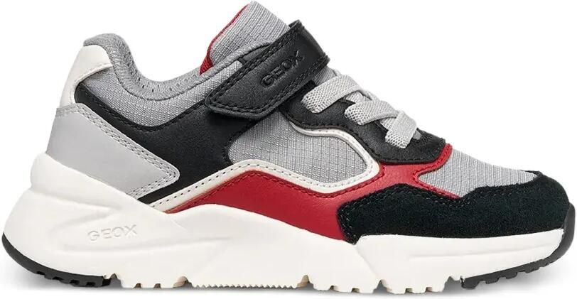 Geox Kids Loftus sneakers met colourblocking en vlakken Grijs
