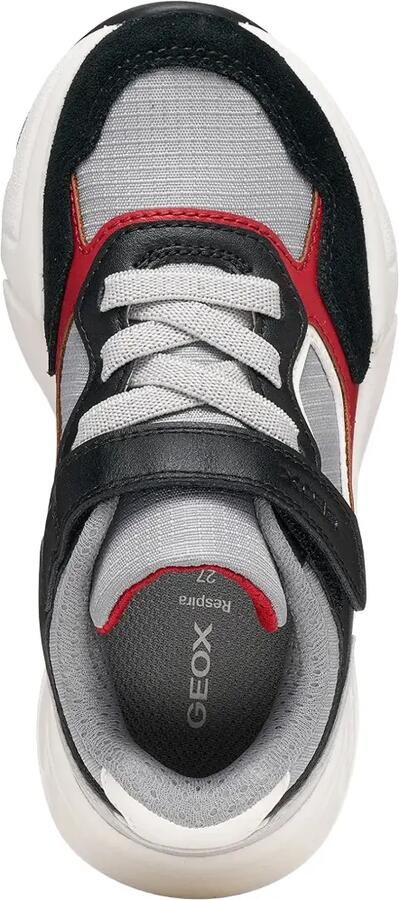 Geox Kids Loftus sneakers met colourblocking en vlakken Grijs - Foto 4