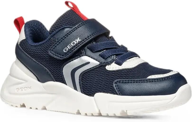 Geox Kids Loftus mesh sneakers met klittenband Blauw
