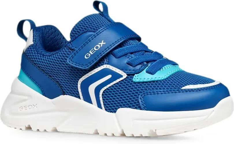 Geox Kids Loftus mesh sneakers met klittenband Blauw
