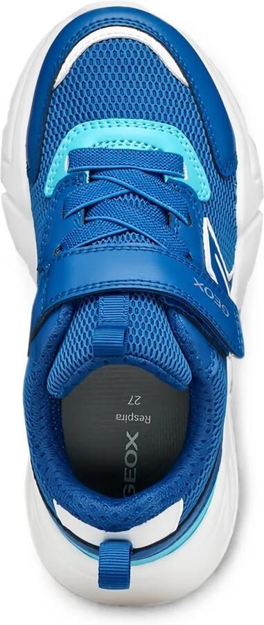 Geox Kids Loftus mesh sneakers met klittenband Blauw - Foto 4