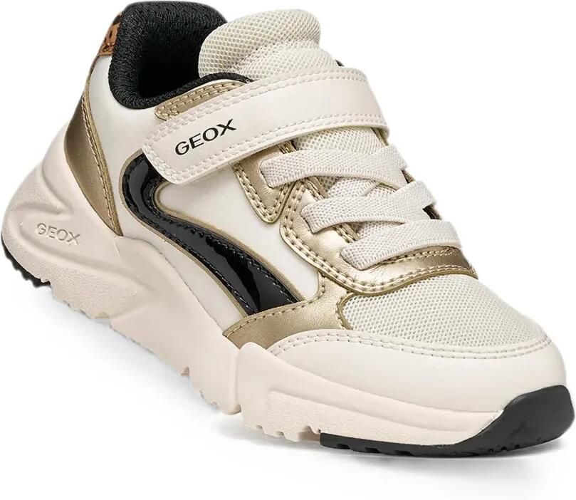 Geox Kids Loftus sneakers met klittenband en dierenprint Beige - Foto 2