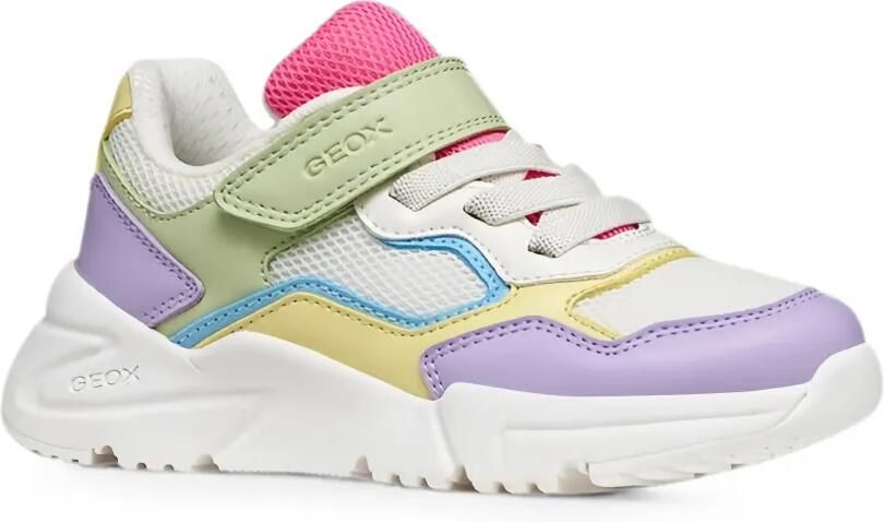 Geox Kids Loftus sneakers met klittenband Wit - Foto 4