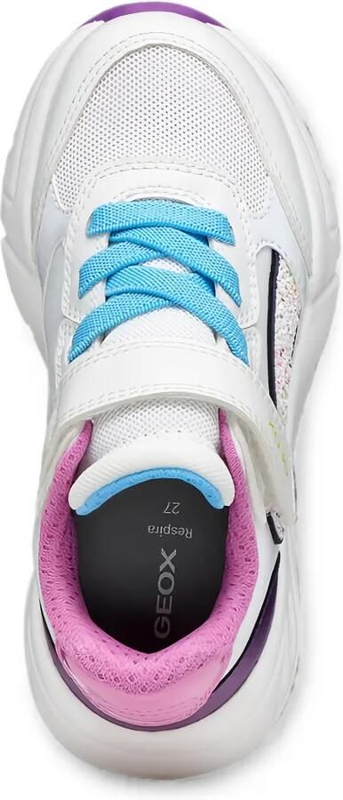 Geox Kids Loftus sneakers met klittenband Wit - Foto 4