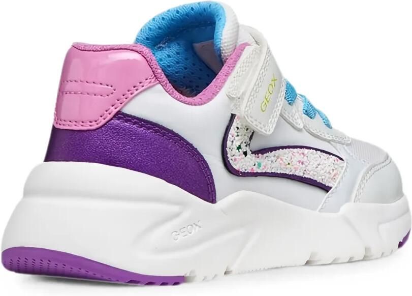 Geox Kids Loftus sneakers met klittenband Wit - Foto 2