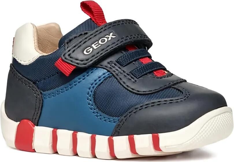 Geox Kids Low-top sneakers met band Blauw - Foto 1