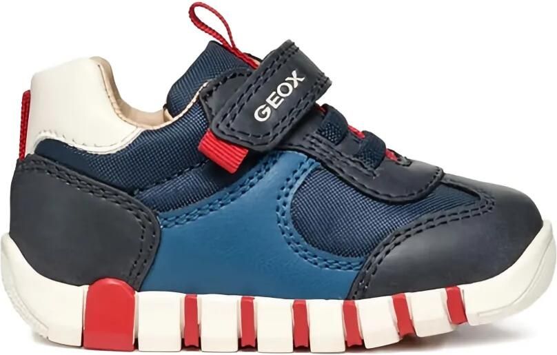 Geox Kids Low-top sneakers met band Blauw - Foto 4