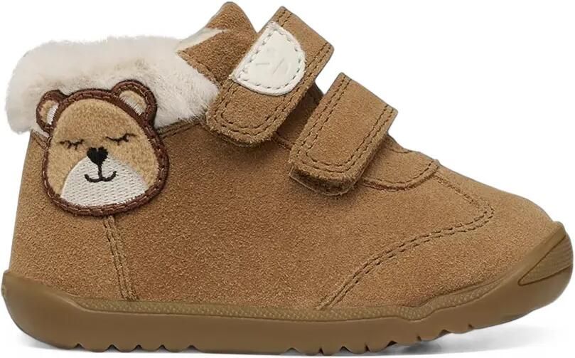 Geox Kids Macchia bear-patch touch-strap ankle boots Bruin