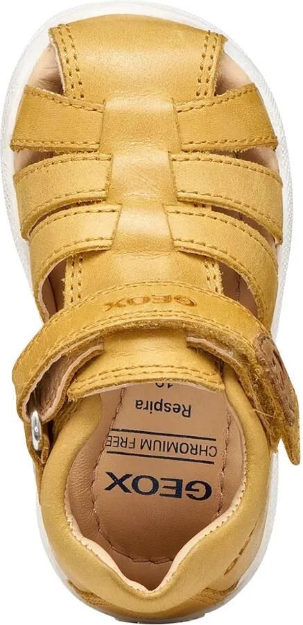 Geox Kids Macchia gekooide sandalen met klittenband Geel - Foto 4