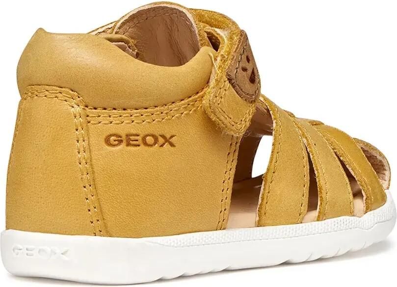 Geox Kids Macchia gekooide sandalen met klittenband Geel - Foto 2