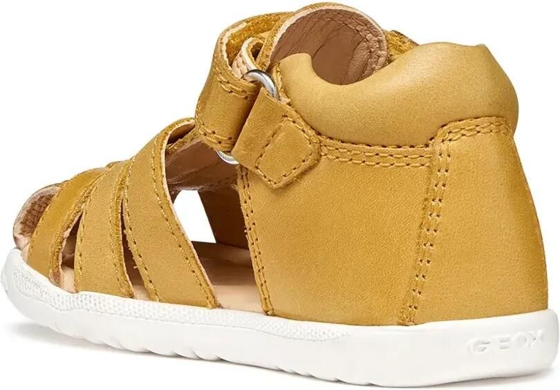Geox Kids Macchia gekooide sandalen met klittenband Geel - Foto 3