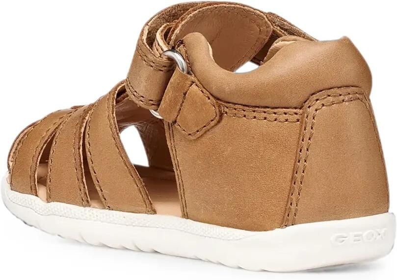 Geox Kids Macchia leren sandalen met klittenband Bruin - Foto 3