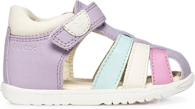 Geox Kids Macchia leren sandalen met klittenband Paars - Foto 5