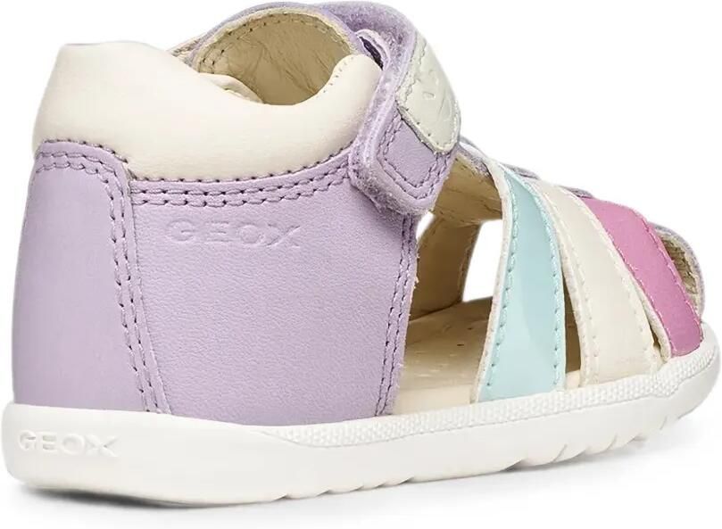 Geox Kids Macchia leren sandalen met klittenband Paars - Foto 2