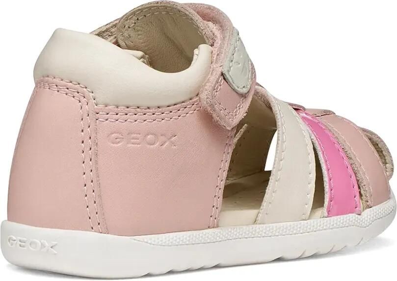 Geox Kids Macchia leren sandalen met klittenband Roze - Foto 3