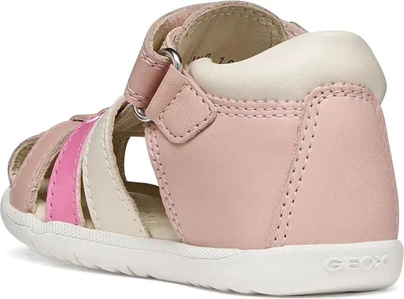 Geox Kids Macchia leren sandalen met klittenband Roze - Foto 2