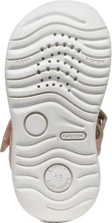 Geox Kids Macchia leren sandalen met klittenband Roze - Foto 4