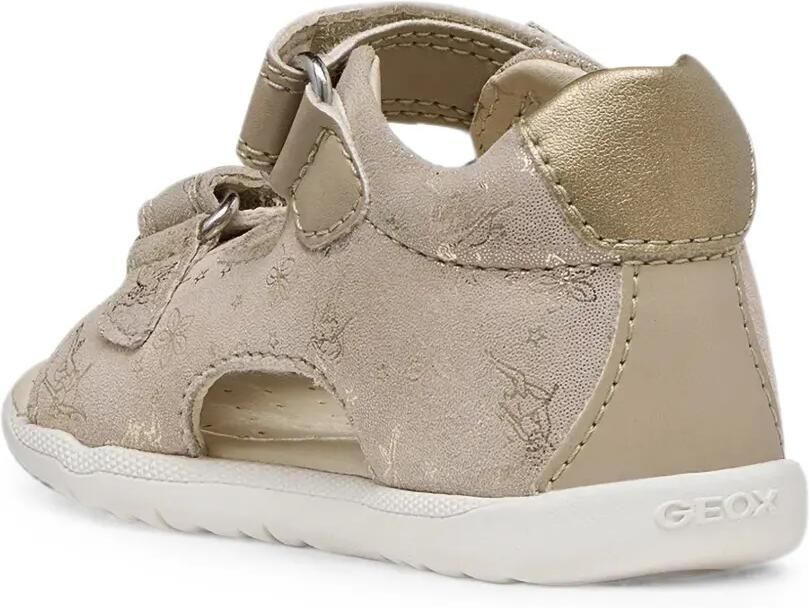 Geox Kids Macchia metallic sandalen met bloe print Beige - Foto 2