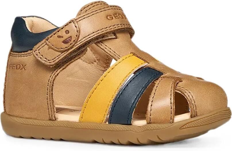 Geox Kids Macchia sandalen met klittenband en gesloten neus Beige