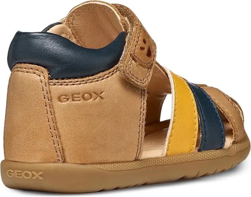 Geox Kids Macchia sandalen met klittenband en gesloten neus Beige - Foto 2
