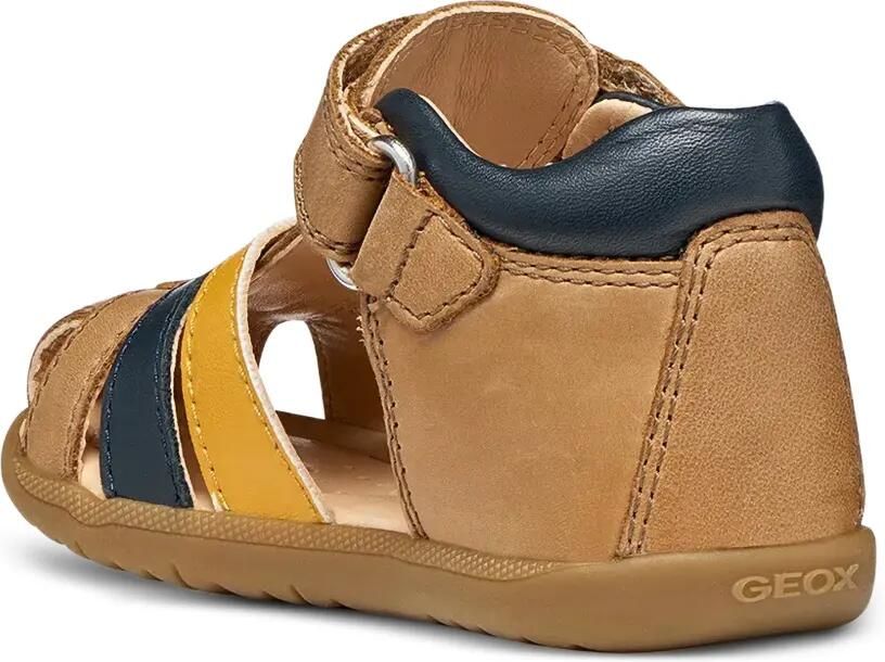 Geox Kids Macchia sandalen met klittenband en gesloten neus Beige - Foto 3