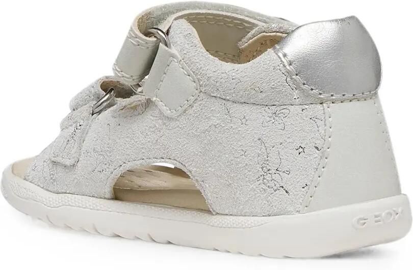 Geox Kids Macchia sandalen met klittenband en glitters-effect Zilver - Foto 3