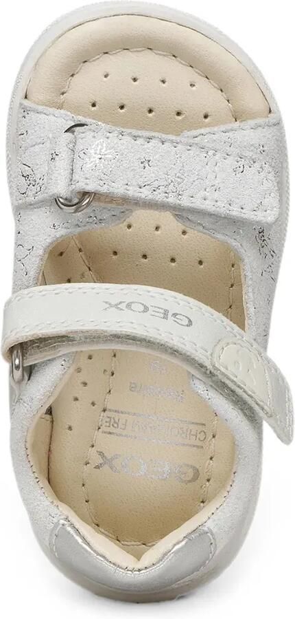 Geox Kids Macchia sandalen met klittenband en glitters-effect Zilver - Foto 4