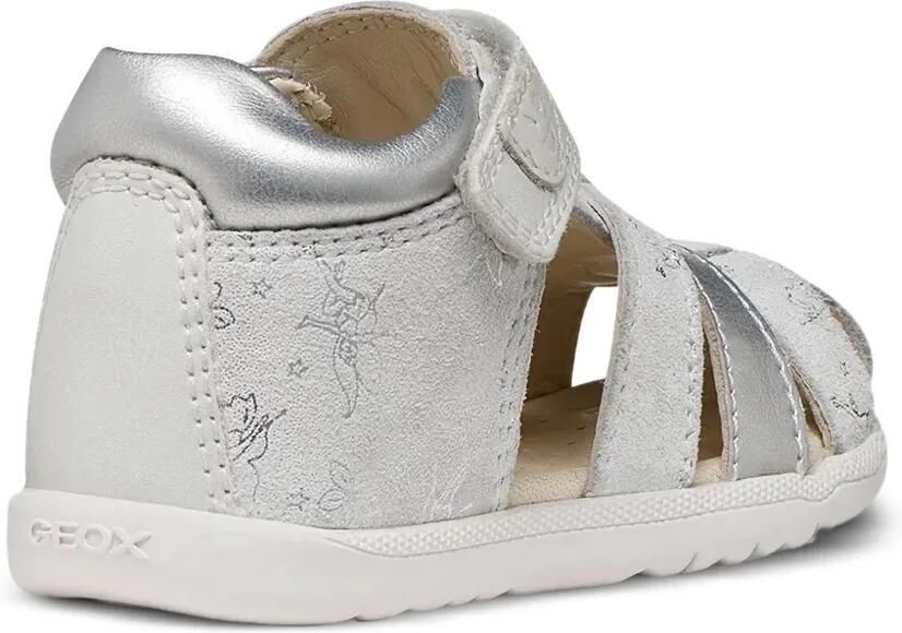 Geox Kids Macchia sandalen met klittenband en glitters-effect Zilver - Foto 2