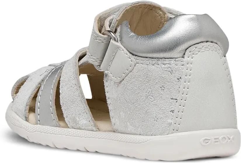 Geox Kids Macchia sandalen met klittenband en glitters-effect Zilver - Foto 3