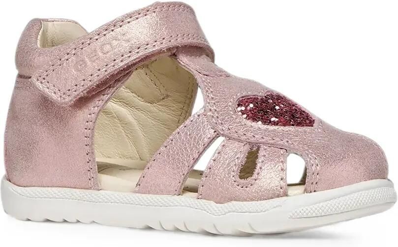 Geox Kids Macchia sandalen met klittenband en glitters Roze