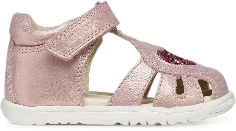 Geox Kids Macchia sandalen met klittenband en glitters Roze - Foto 5