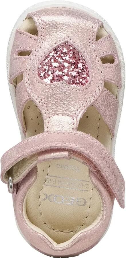 Geox Kids Macchia sandalen met klittenband en glitters Roze - Foto 4