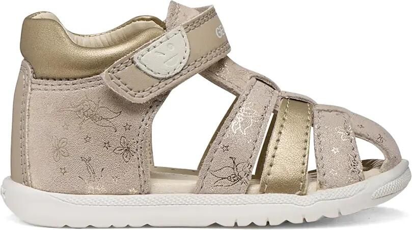 Geox Kids Macchia sandalen met klittenband en vlinderprint Beige - Foto 5