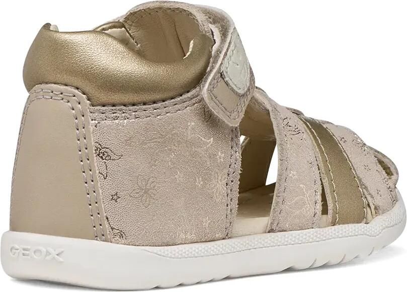 Geox Kids Macchia sandalen met klittenband en vlinderprint Beige - Foto 2