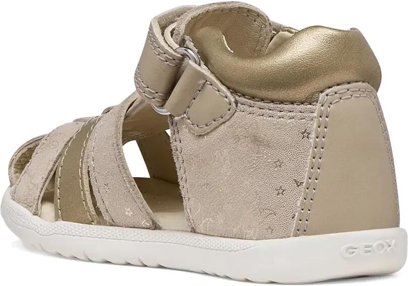 Geox Kids Macchia sandalen met klittenband en vlinderprint Beige - Foto 3