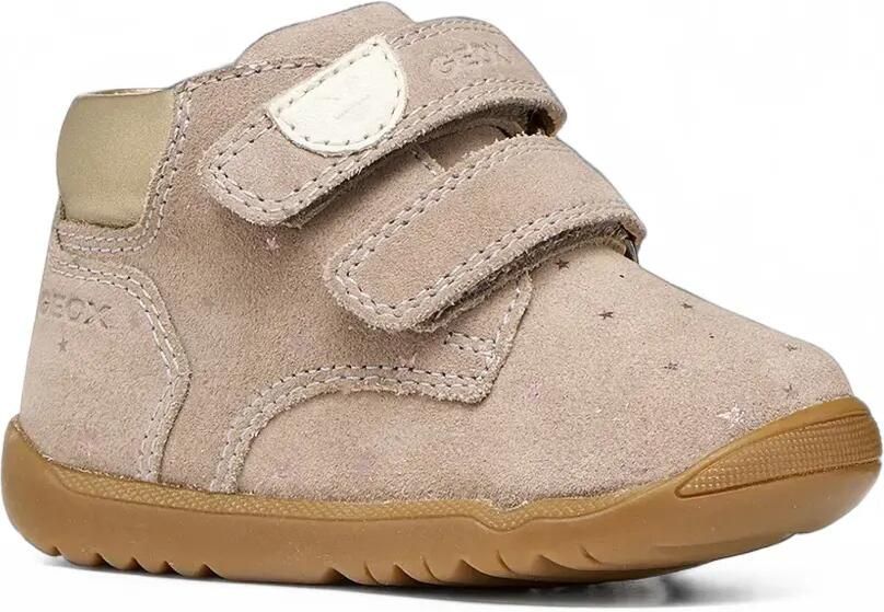 Geox Kids Macchia sneakers met klittenband en ster-print Beige - Foto 3