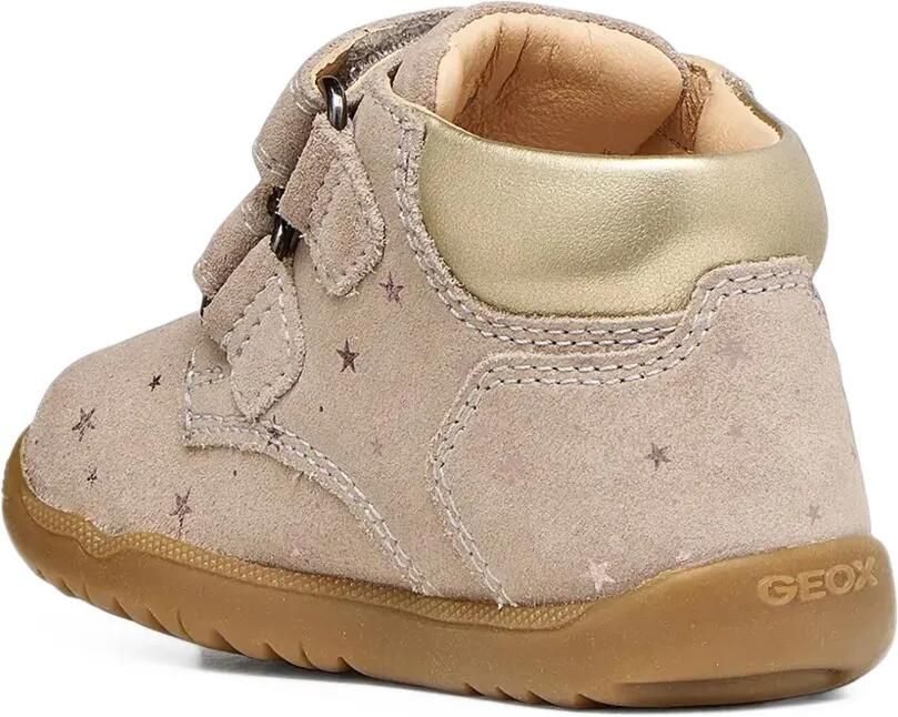 Geox Kids Macchia sneakers met klittenband en ster-print Beige - Foto 2