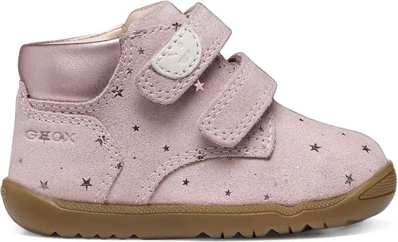 Geox Kids Macchia sneakers met klittenband en ster-print Roze