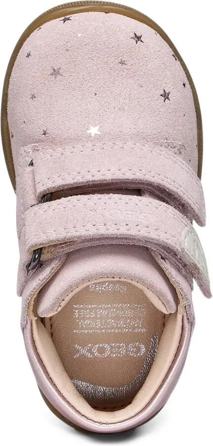 Geox Kids Macchia sneakers met klittenband en ster-print Roze - Foto 5