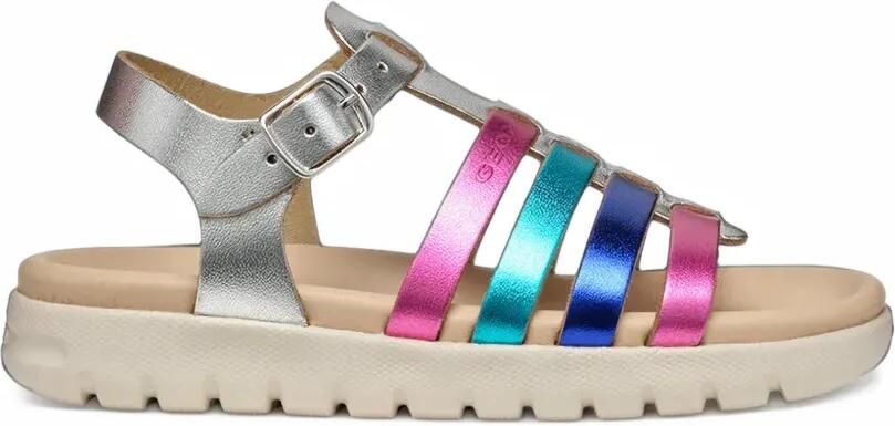 Geox Kids metallic cage sandals Zilver - Foto 5